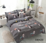 Постельное белье с простыней на резинке бязь люкс тм Selena 100420 Песики