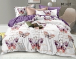 Постельное белье тм  Selena "Поэма Бабочек-2" бязь люкс евростандарт код 101402