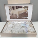 Скатерть велюровая Almond Kappuccino 160х220 артикул 18378