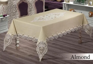 Скатерть велюровая Almond Gri 160х220 артикул 18379 ― Мир Текстиля