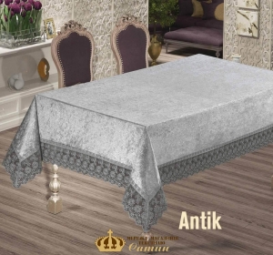 Скатерть велюровая Antik Gri 160х220  ― Мир Текстиля