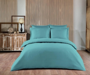 Постельное белье Satin Strip тм Zeron Tyrkuaz евростандарт артикул 18777 ― Мир Текстиля
