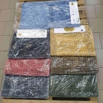 Набір килимків Vintage Mosso Cotton 50х60 та 60х100 тм Zeron синьо-блакитний артикул 18421