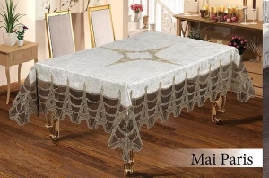 Скатерть велюровая Mai Paris Krem 160х220 артикул 18377 ― Мир Текстиля