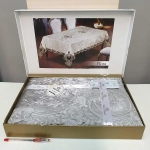 Скатерть велюровая Flora Gri 160х220 артикул 18376