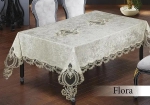 Скатерть велюровая Flora Kappuccino 160х220 артикул 18578