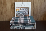 Комплект постільної білизни фланель Flannel Cozy Green First Choice євро