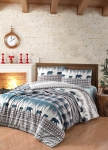 Комплект постільної білизни фланель Flannel Cozy Green First Choice полуторний
