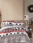 Комплект постільної білизни фланель Flannel Cozy Tile First Choice євро
