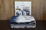 Комплект постільної білизни фланель Flannel Nature Navy First Choice євро