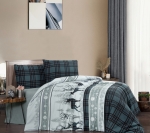 Комплект постільної білизни фланель Flannel Happiness Green First Choice полуторний