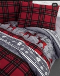 Комплект постільної білизни фланель Flannel Happiness Red First Choice полуторний