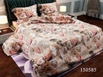 Постельное белье c простыней на резинке бязь тм Selena Валентинки 150585