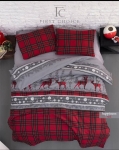 Комплект постільної білизни фланель Flannel Happiness Red First Choice полуторний