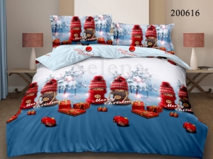 Постельное белье тм  Selena Merry Christmas-2 евростандарт код 200616