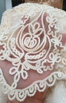 ПОКРЫВАЛО ЖАККАРДОВОЕ С КРУЖЕВОМ 240*260 (TM KC ALDEN ) SONIL LACED CREM, ТУРЦИЯ артикул 16829