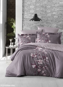 Комплект постельного белья First Choice Evan Lilac евростандарт артикул 4130 ― Мир Текстиля