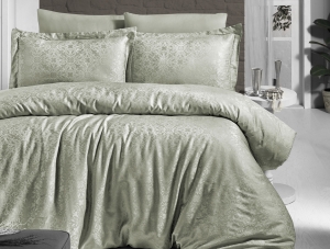 First Choice Lamone Yesil VIР жаккард полуторный артикул 4558 ― Мир Текстиля